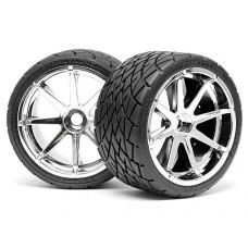 HPI Mounted Phaltline Tire (140x70mm) w/Blast Wheel Chrome