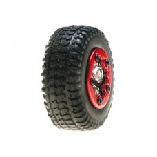 Losi Tires Mounted (Chrome/Red) for Micro SCT