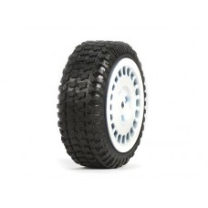 Losi Tires Mounted (white) for Micro SCT, Rally, Truggy