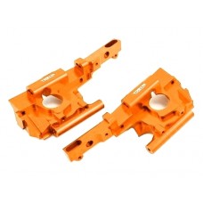 Disc. Integy Rear Aluminum Bulkhead (Orange) for Traxxas Revo
