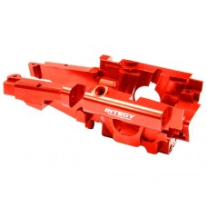 Disc. Integy Rear Aluminum Bulkhead (Red) for Traxxas Revo