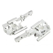Disc. Integy Rear Aluminum Bulkhead (Silver) for Traxxas Revo