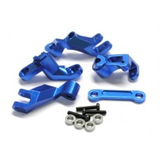 Disc. Integy Steering Bell Crank Set  (Blue) for Traxxas Jato 3.3