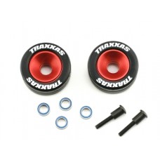 Traxxas Mounted Wheelie Bar Wheels (Red)