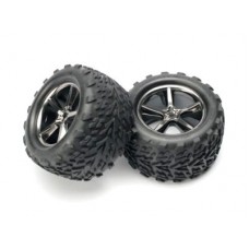 Traxxas Black Chrome Wheels 3.8 for Maxx/Revo (14mm)